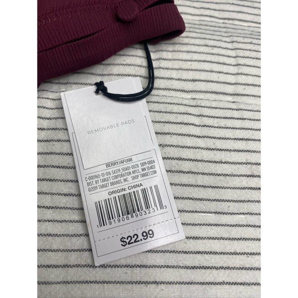 NWT Shade and Shore Burgundy Bikini Top Size Large - Picture 5 of 5